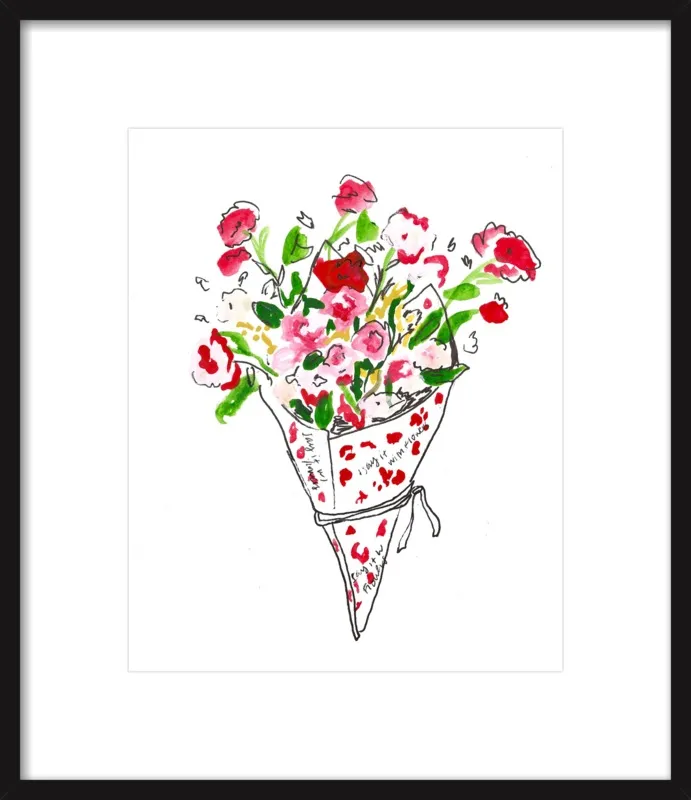 Bodega Flowers in Pink and Red by Larsen McDowell for Artfully Walls