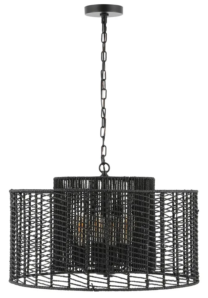 Brynora 4 Light 25" Pendant - Black