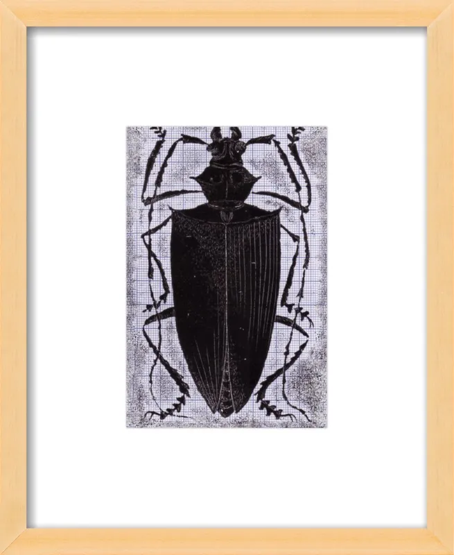 Black Beetle on Grey by Tennopent Sooster for Artfully Walls