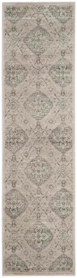 Arlo Home Woven Area Rug, CNG623B, Taupe/Light Blue,  2' 3" X 8'