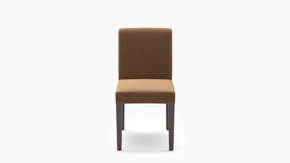 Signature Dining Chair, Fawn Performance Velvet, Espresso Square Tapered Leg