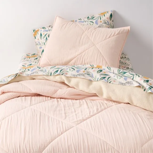 Supersoft Pale Pink Gauze Kids Full/Queen Quilt