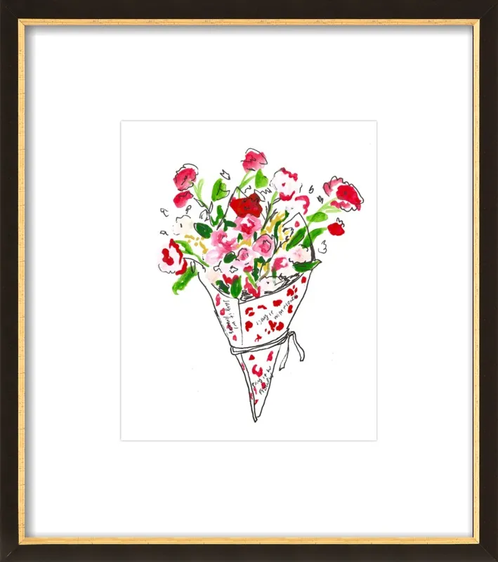 Bodega Flowers in Pink and Red by Larsen McDowell for Artfully Walls