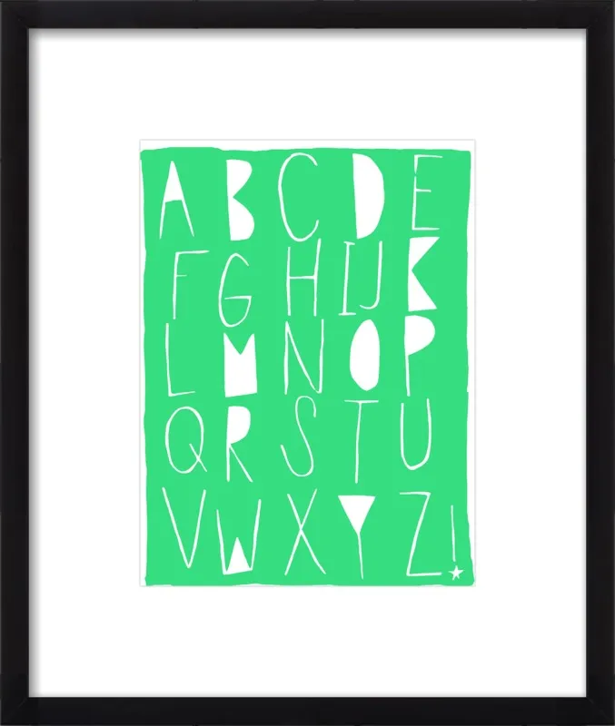 ABC Chart- Green by Kate Roebuck for Artfully Walls