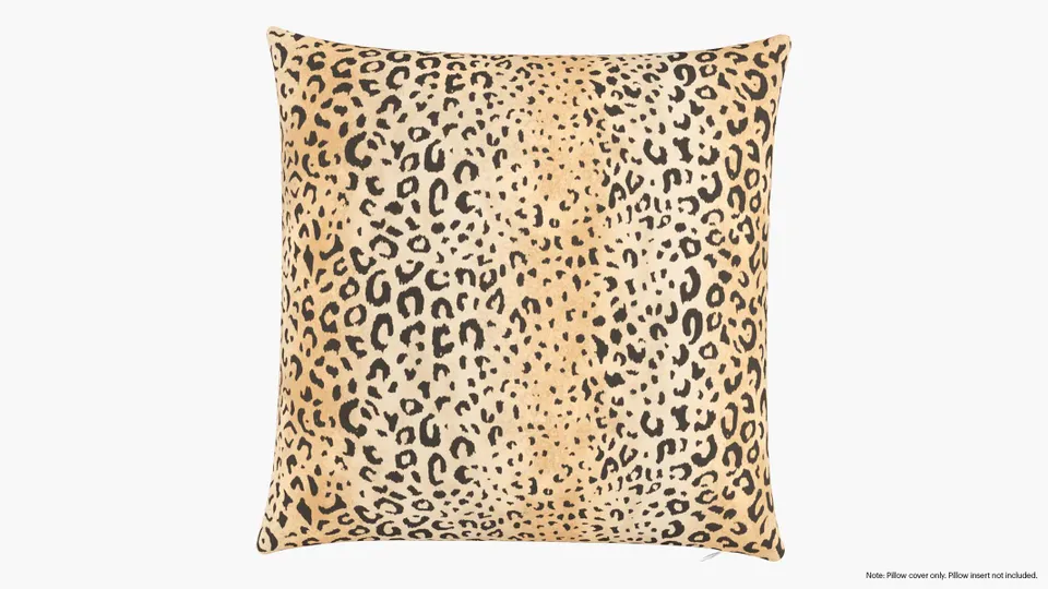 Throw Pillow Cover 22", Leopard, 22" x 22"