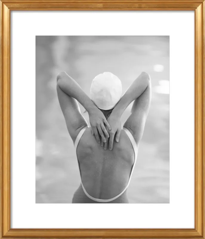 The Swimmer with a white  cap by Lucy Snowe for Artfully Walls