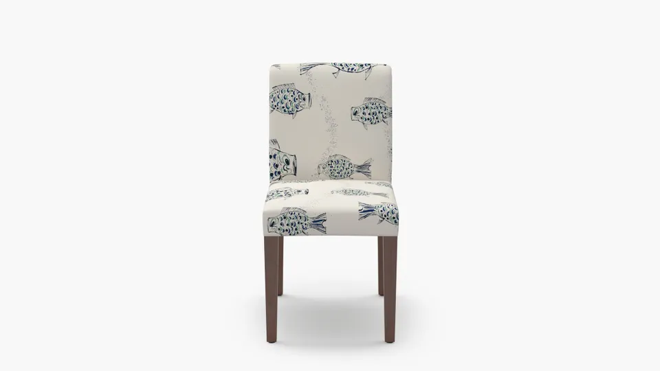 Signature Dining Chair, Canvas Sakana, Walnut Square Tapered Leg