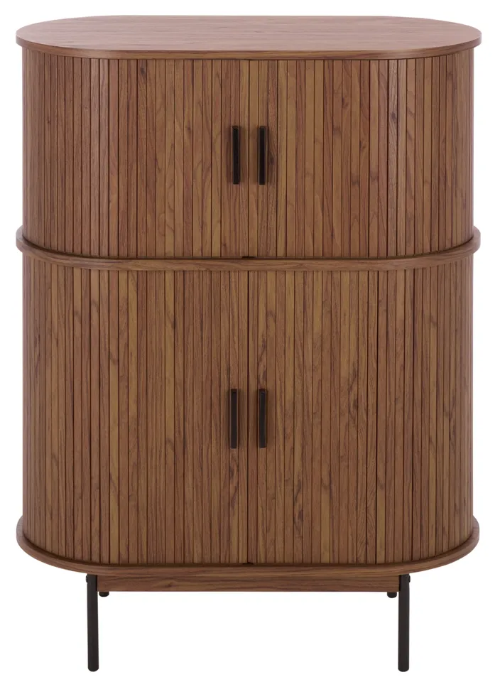 Erdwing Bar Cabinet - Walnut / Black