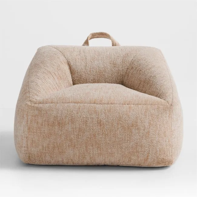 Charlie Sesame Brown Organic Cotton Boucle Kids Lounge Chair