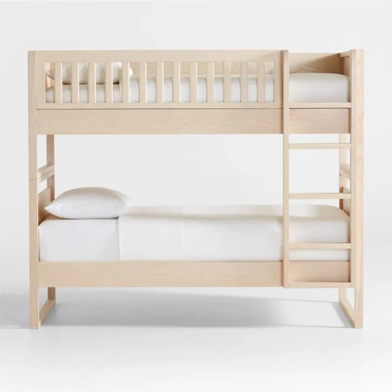 Gemini Sunwashed Ash Wood Kids Convertible Bunk Bed