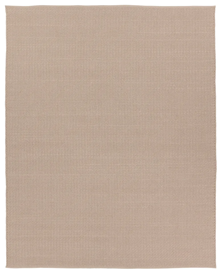 Rayan Handmade Indoor/Outdoor Solid Beige Area Rug (4'X6')
