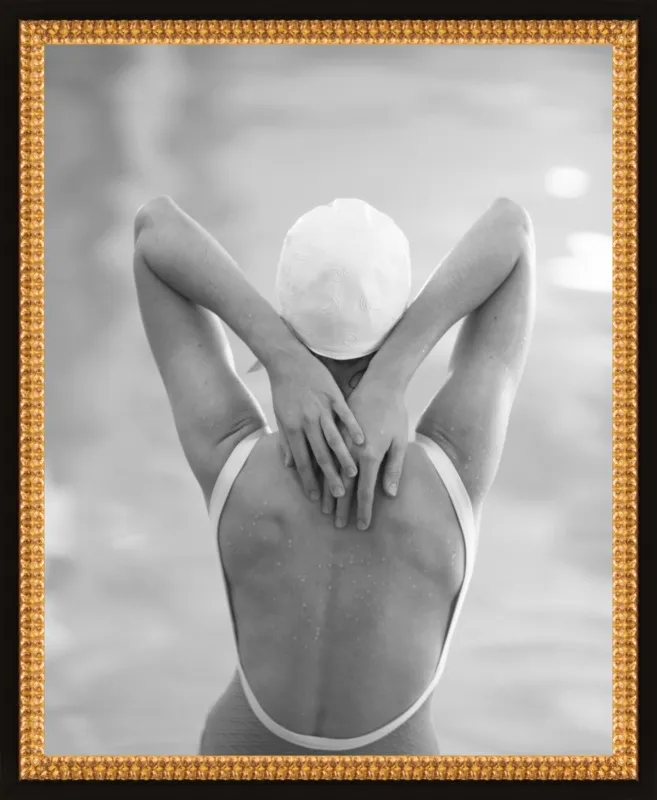 The Swimmer with a white  cap by Lucy Snowe for Artfully Walls