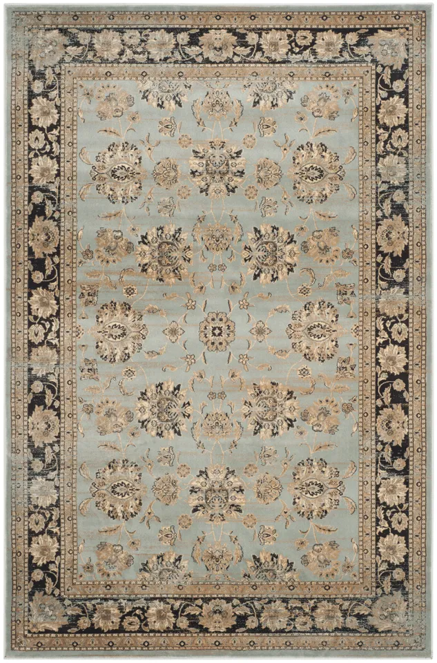 Arlo Home Woven Area Rug, VTG575H, Light Blue/Brown,  5' 1" X 7' 7"