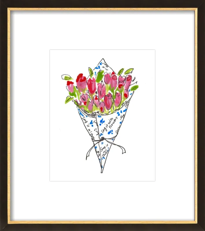 Bodega Flowers in Blue and Pink by Larsen McDowell for Artfully Walls