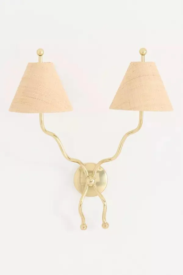 Beatrice Double Wavy Shaded Sconce
