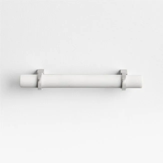 Modern Marble Silver Cabinet Drawer Bar Pull 4"