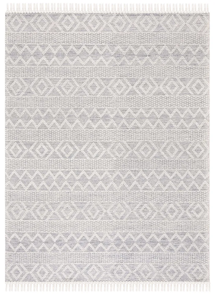 Safavieh Couture Vermont Collection Hand Loomed Area Rug, Ivory / Blue, 8' x 10'