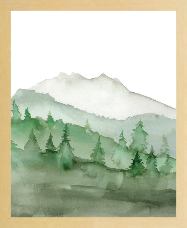 Watercolor Mountain Art Print by Lana Effron for Artfully Walls