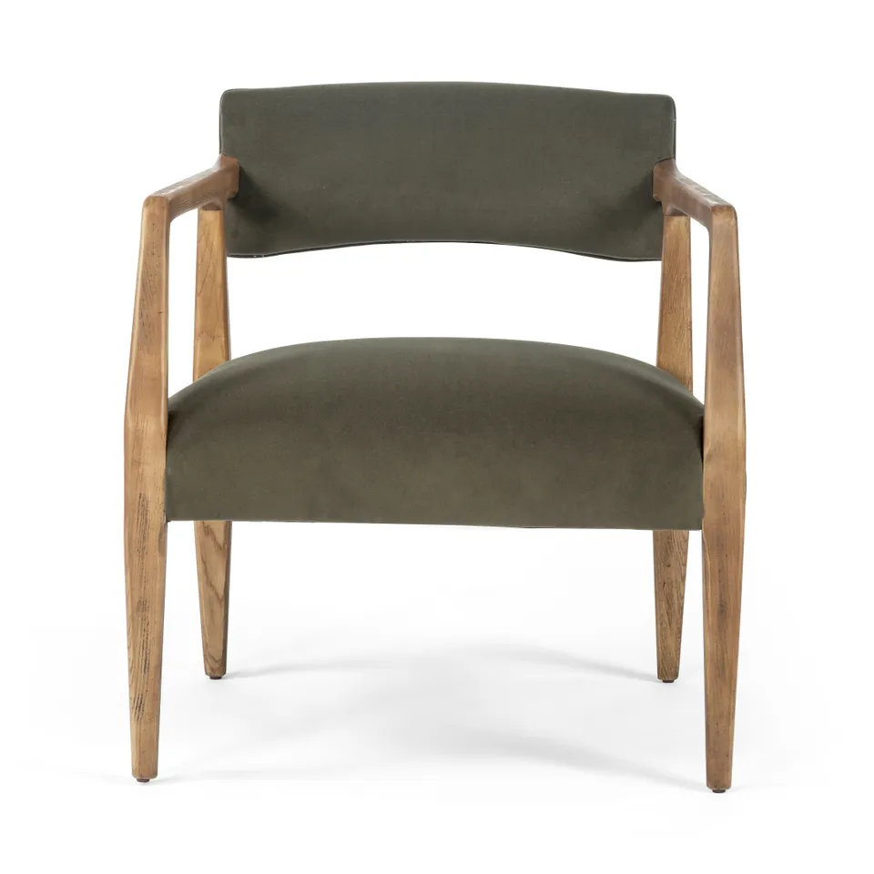 Tyler Armchair - Modern Velvet Loden