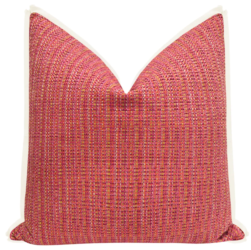 THE MARIPOSA : HEPBURN TWEED // ROSE & ORANGE - 20" X 30" QUEEN SHAM