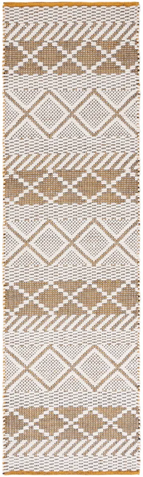 Safavieh Couture Natura Collection Hand Woven Area Rug, Ivory / Yellow, 2'-3" x 8'