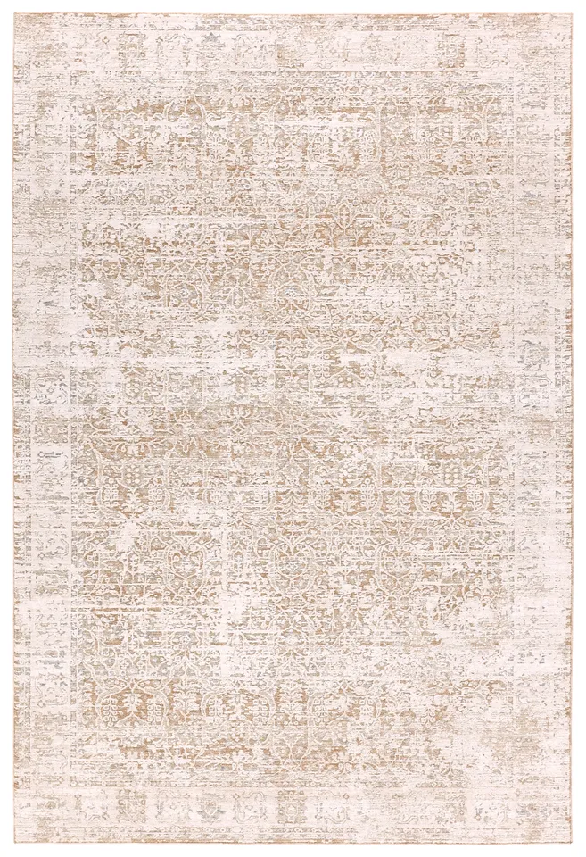 Arya ZAR04 Oriental Gold and Cream Area Rug (6'X9')