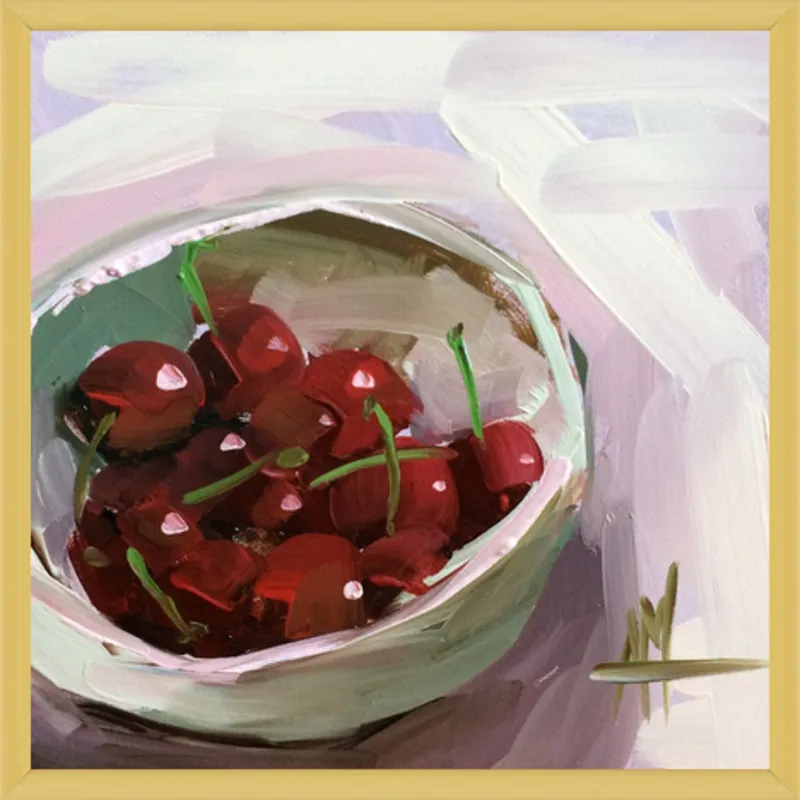 bowl of cherries no. 7 by Angela Moulton for Artfully Walls