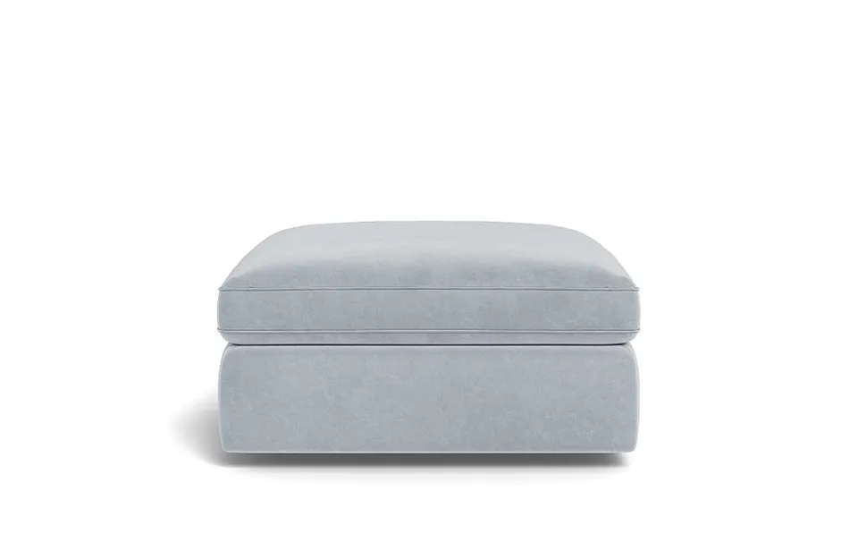 James Square Ottoman with Contrast Piping and Storage Option