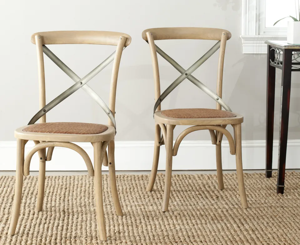 Eleanor X Back Side Chair, Set Of 2 - Oak