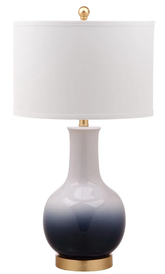 Alfio Table Lamp - Navy/White
