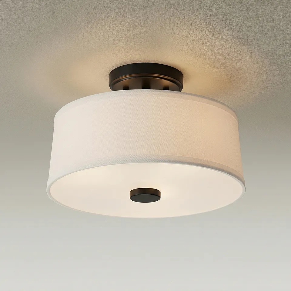 Possini Euro Cullen 13 1/4" Wide Matte Black 3-Light Ceiling Light