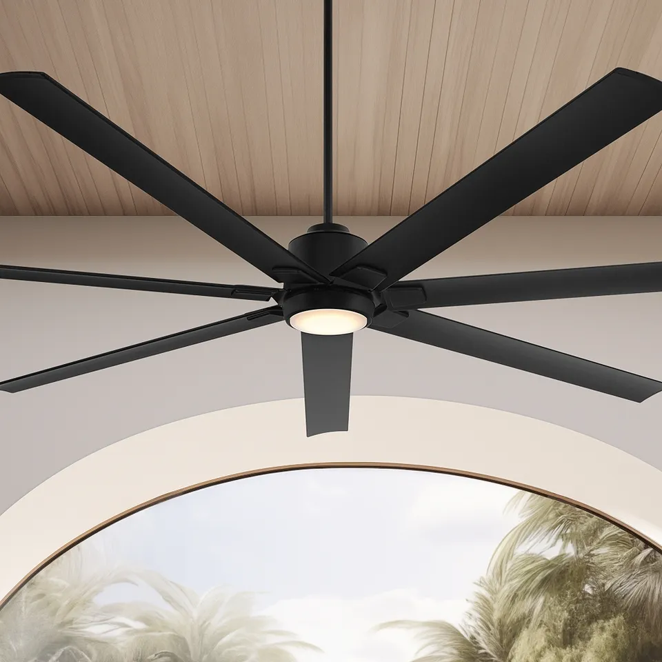 84" Casa Vieja Airbender Ultra Airflow Matte Black LED Ceiling Fan