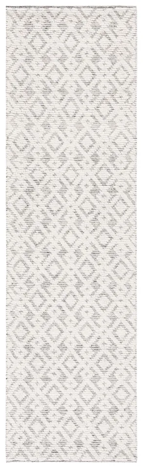 Safavieh Couture Vermont Collection Hand Woven Area Rug, Ivory / Grey, 2'-3" x 8'
