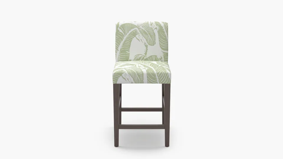 Signature Dining Counter Stool, Sage Martinique® Encore, Espresso Square Tapered Leg