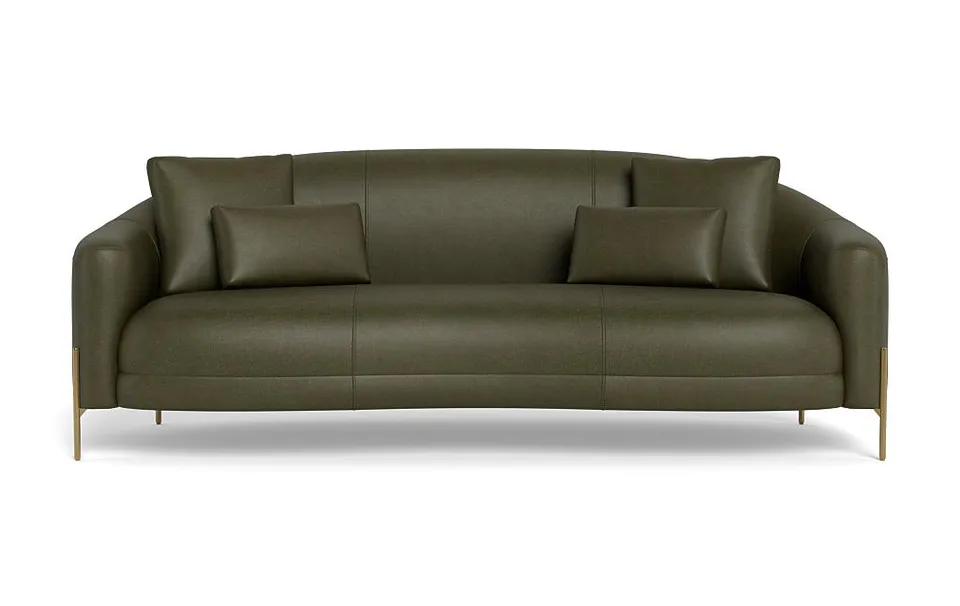 Fiona Leather 3-Seat Sofa