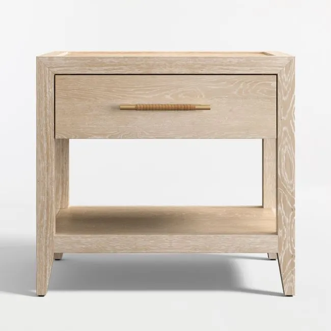 Clairemont 26" Natural Oak Wood Nightstand