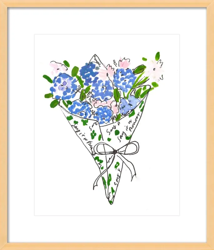Bodega Flowers in Blue by Larsen McDowell for Artfully Walls