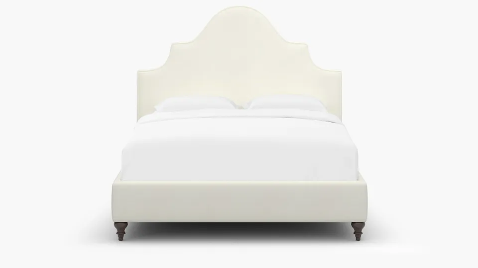 Statement Bed, Sheepskin, Espresso Traditional Turned Leg, Full