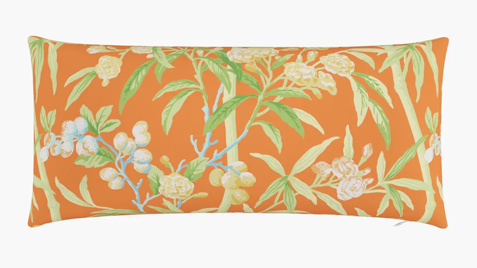 Throw Pillow 14" x 30", Mandarin Lanai, 14" x 30"