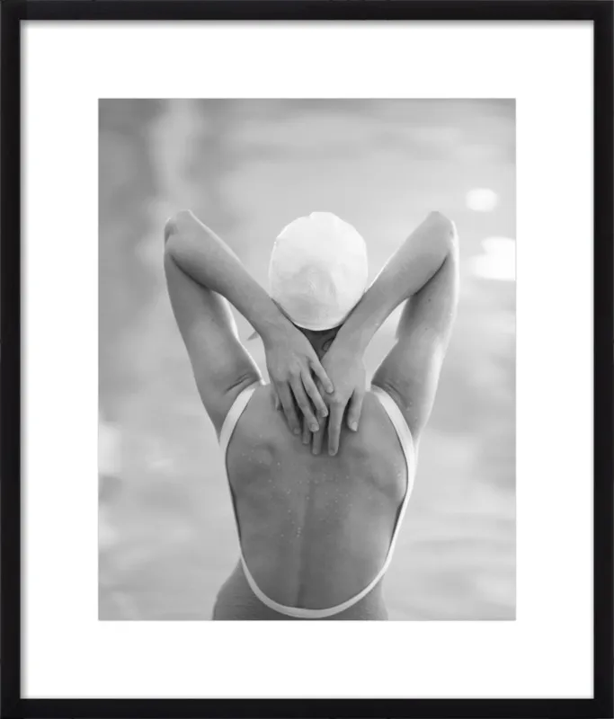 The Swimmer with a white  cap by Lucy Snowe for Artfully Walls