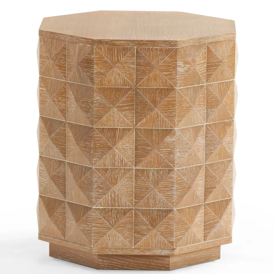 Patty Wood Octagon Accent Table - Natural