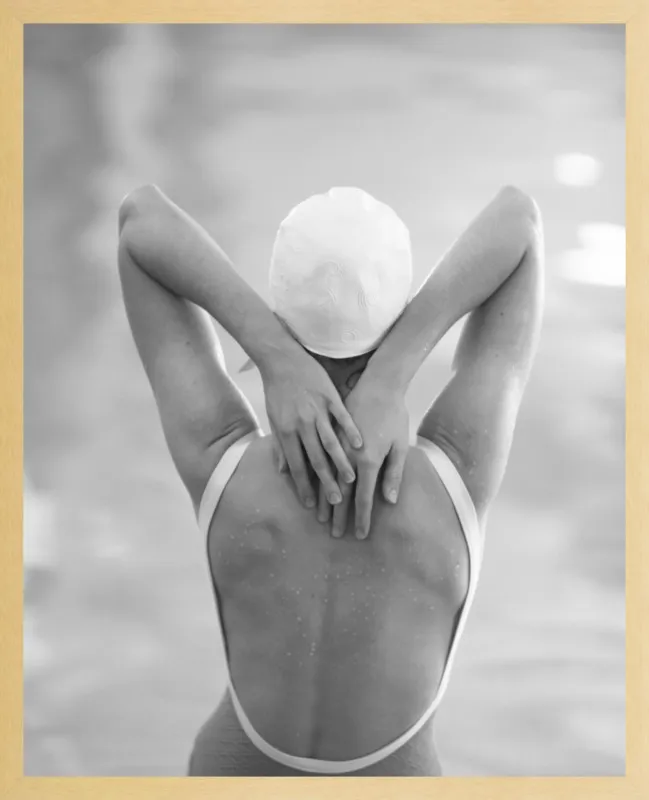 The Swimmer with a white  cap by Lucy Snowe for Artfully Walls