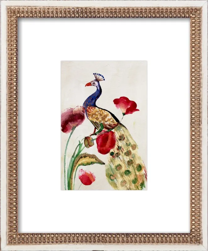 blue gold peacock by Ruti Shaashua for Artfully Walls