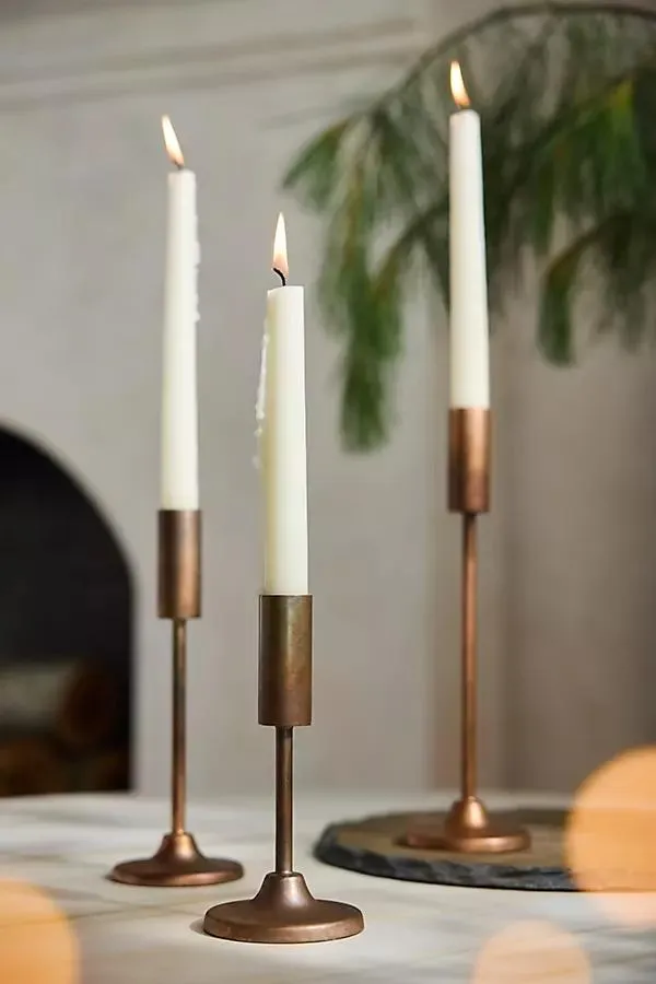 Burnished Copper Taper Holder