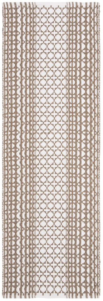 Arlo Home Hand Woven Area Rug, MTK617E, Taupe/Ivory,  2' 3" X 7'
