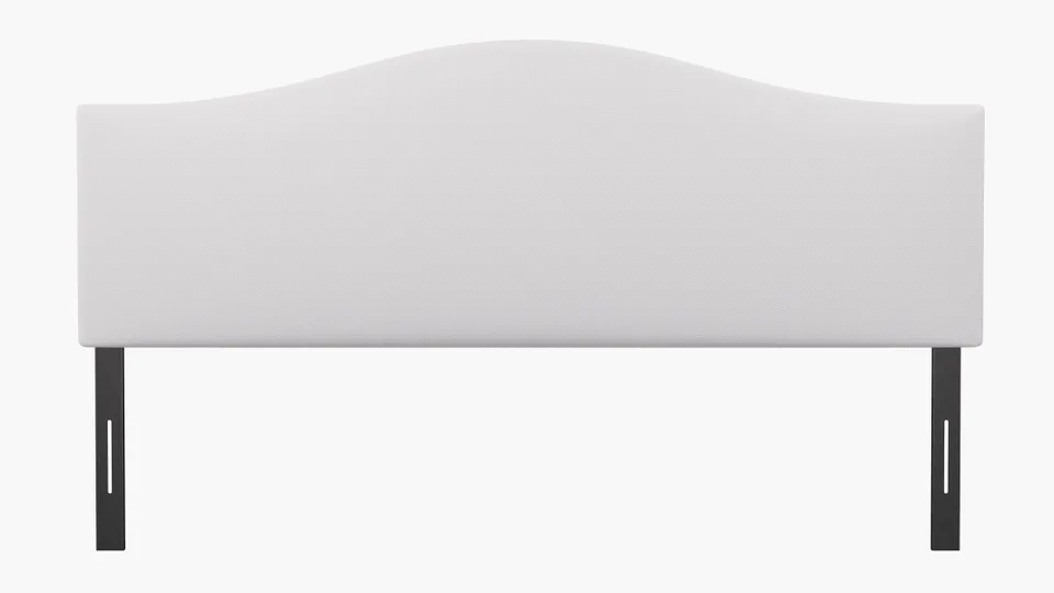 Camelback Headboard, White Twill, King