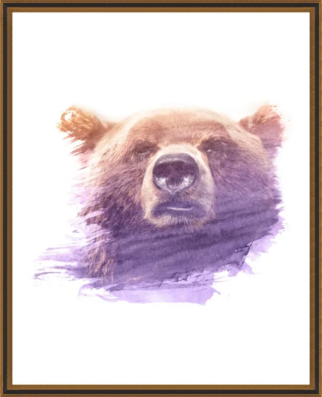 BEAR SUPERIMPOSED WATERCOLOR by Emiliano Deificus for Artfully Walls