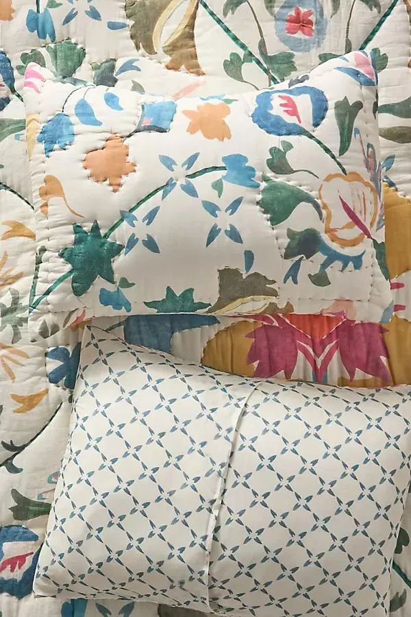 Cotton Voile Printed Pillow Shams, Set of 2