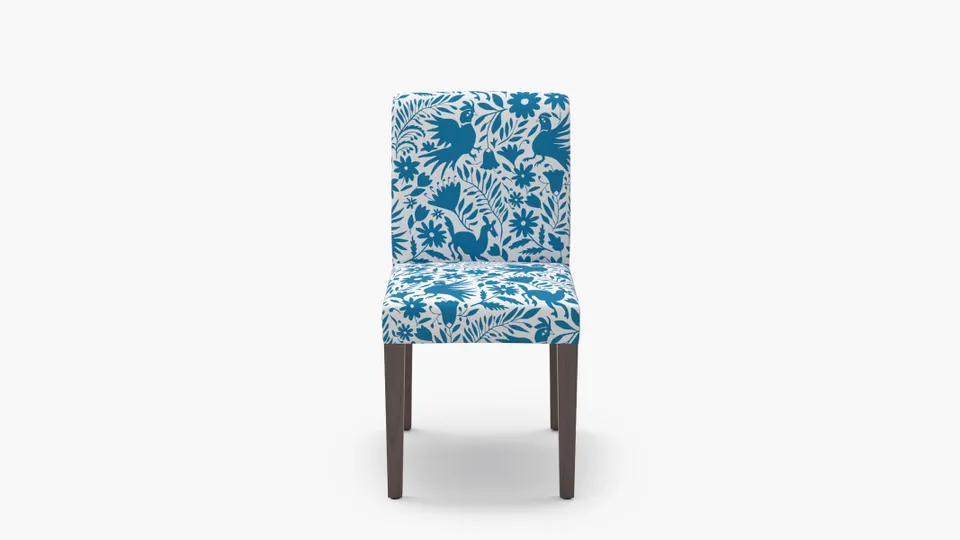 Signature Dining Chair, Cerulean Frida, Espresso Square Tapered Leg