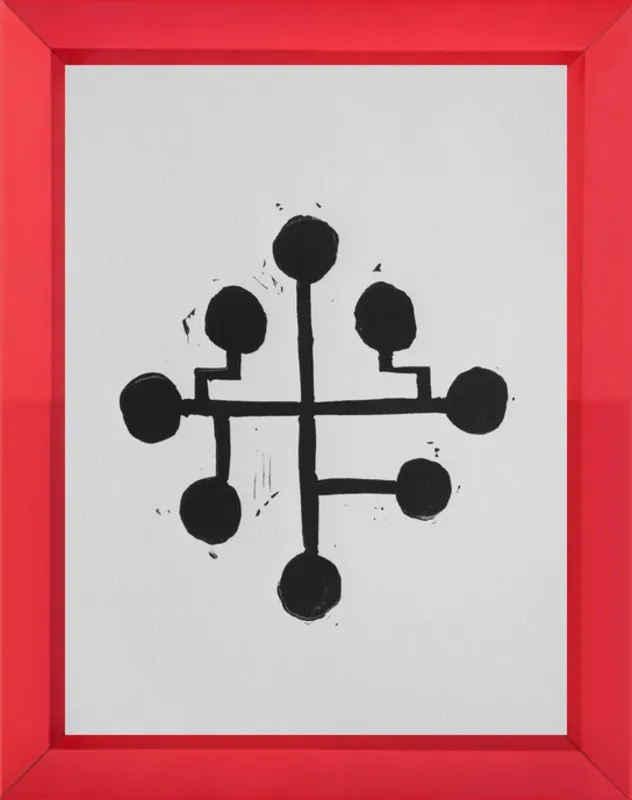 Geometric Midcentury Atomic Print by Stacy Rajab for Artfully Walls
